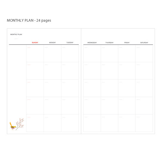 Monthly plan - 2016 Growing for a dream undated diary