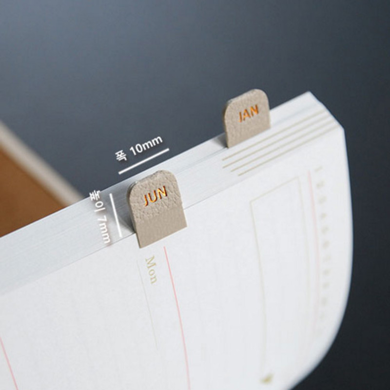 Size of Days Synthetic leather adhesive index tab sticker