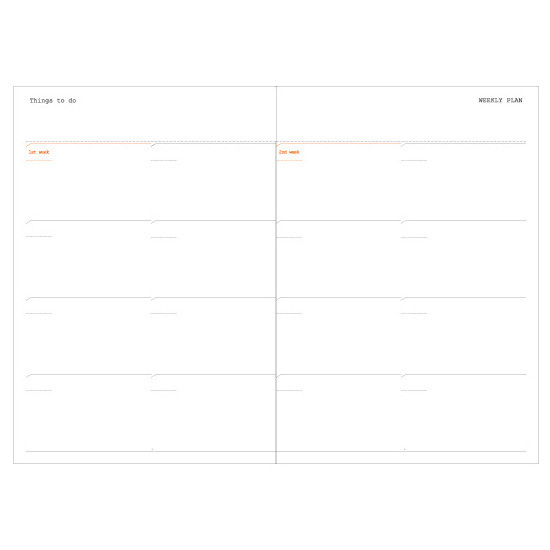 Weekly plan - 2016 Maison de paris undated diary