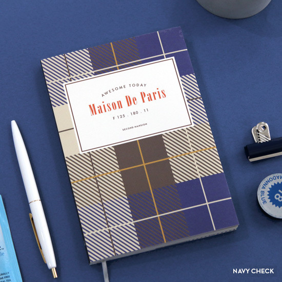 Navy check - 2016 Maison de paris undated diary