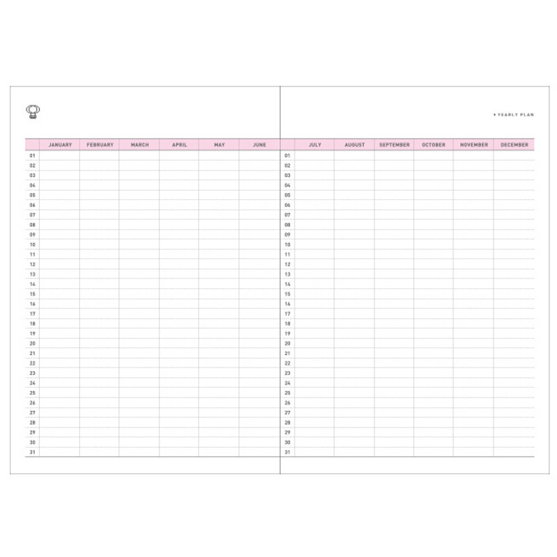 Yearly plan - 2016 Pland Spring of life undated diary