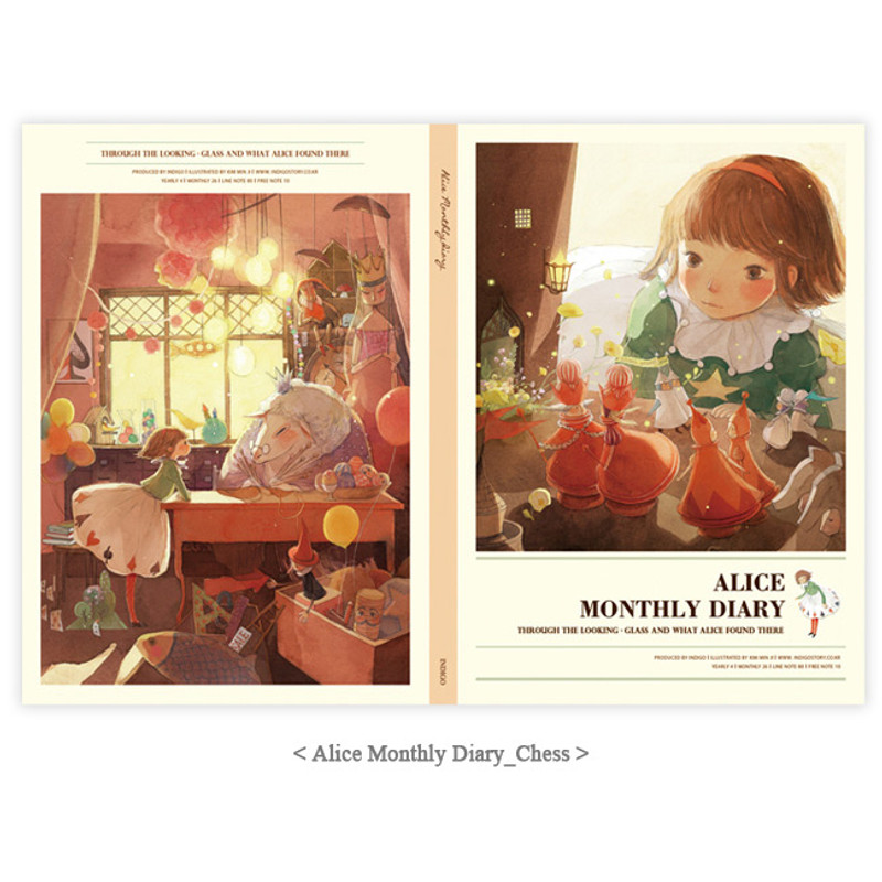 Chess - Indigo Alice illustration undated monthly diary