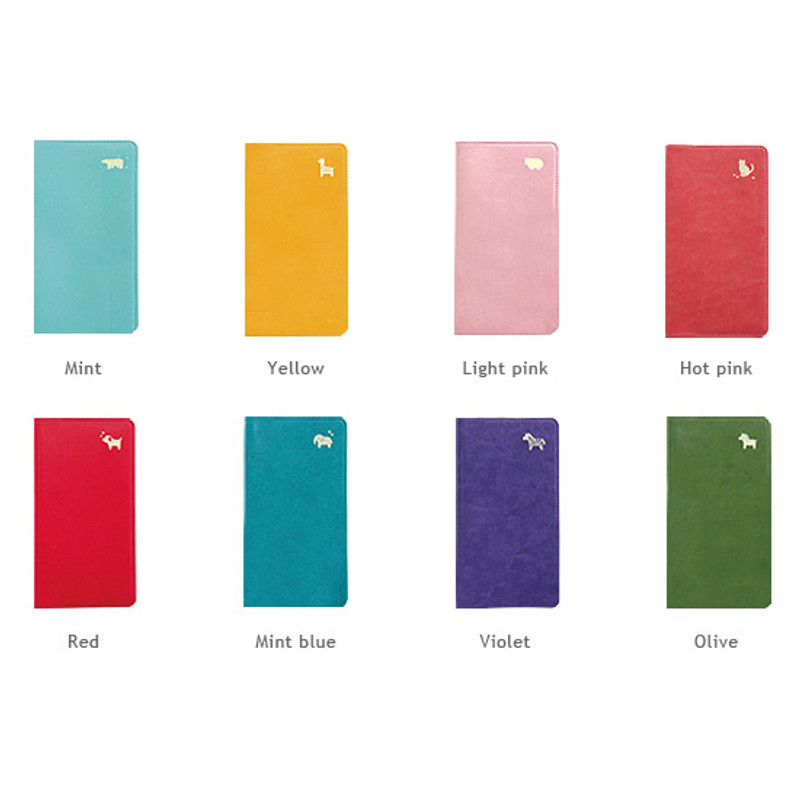 Colors of 2016 Minibus Day N zoo slim pocket dated diary