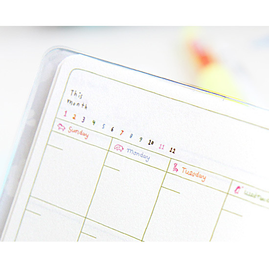 Detail of 2016 Breezy windy pattern undated weekly diary