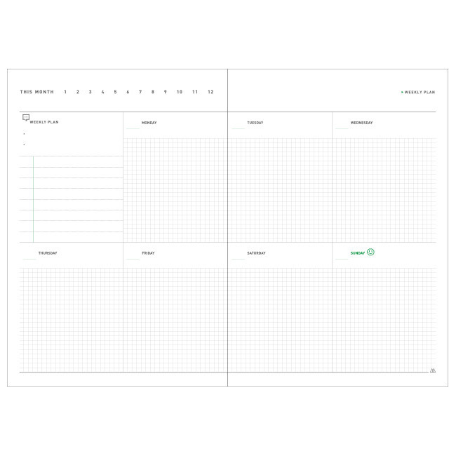 Weekly plan - 2016 Spring of life pattern undated diary