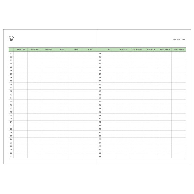 Yearly plan - 2016 Spring of life pattern undated diary