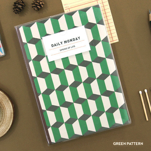 Green - 2016 Spring of life pattern undated diary