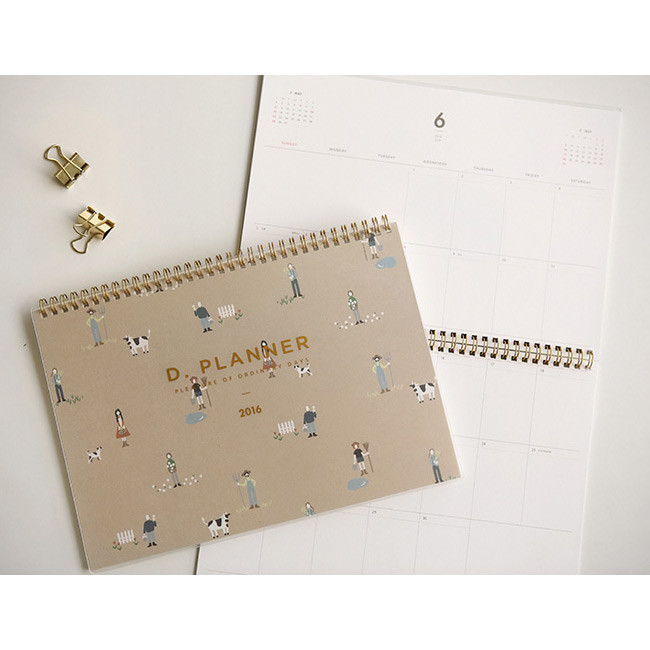 2016 Wirebound D dated monthly planner