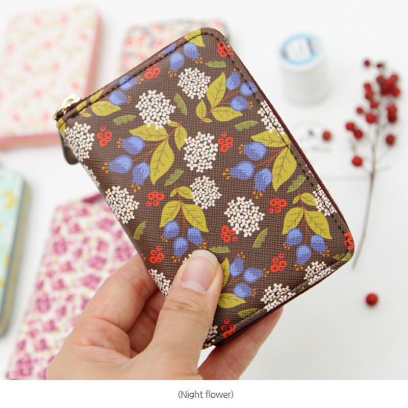 Night flower - Pour vous melody accordion card wallet Night flower - Pour vous melody accordion card wallet