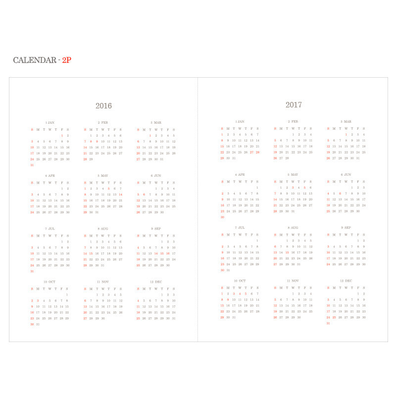 Calendar - 2016 Object 365 dated daily diary