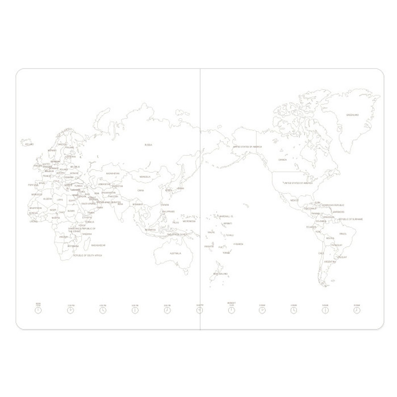 World map - 2016 moment large dated diary World map - 2016 moment large dated diary