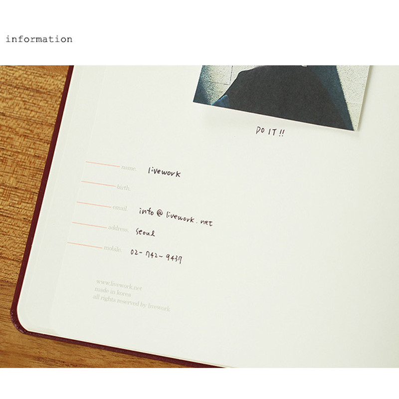 Information - 2016 moment large dated diary Information - 2016 moment large dated diary