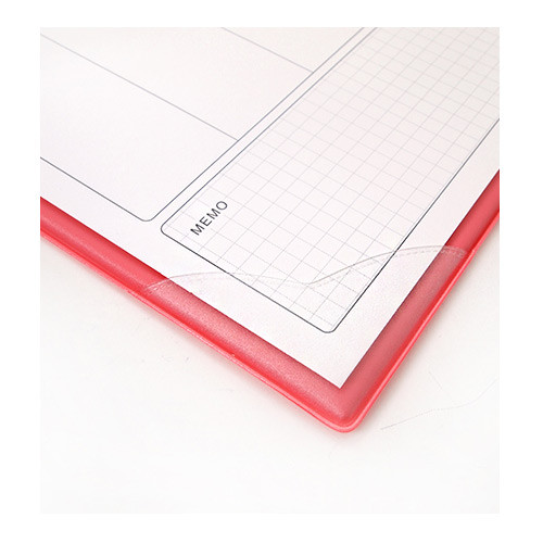 Detail of Desk memo note weekly planner