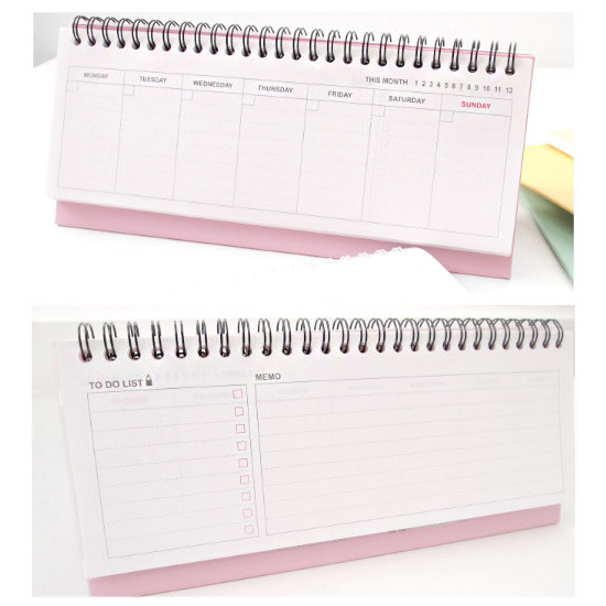 London wirebound undated weekly desk planner