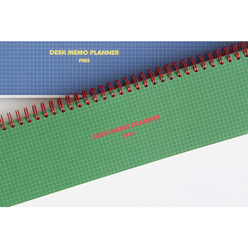 Desk wirebound grid memo pad planner