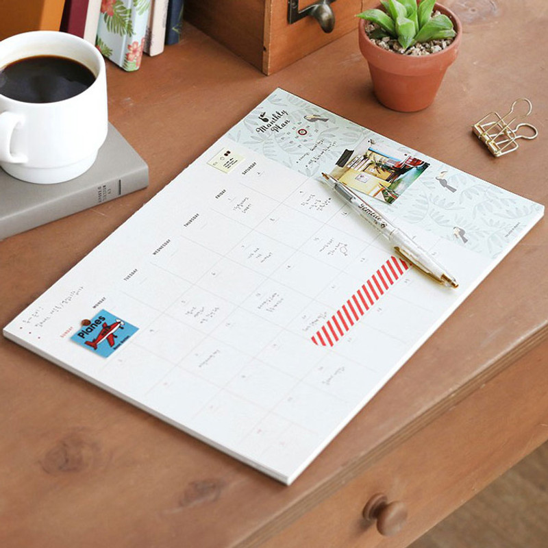 Desk pattern undated monthly planner Desk pattern undated monthly planner