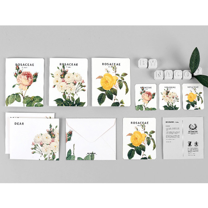 Flower illustration card set