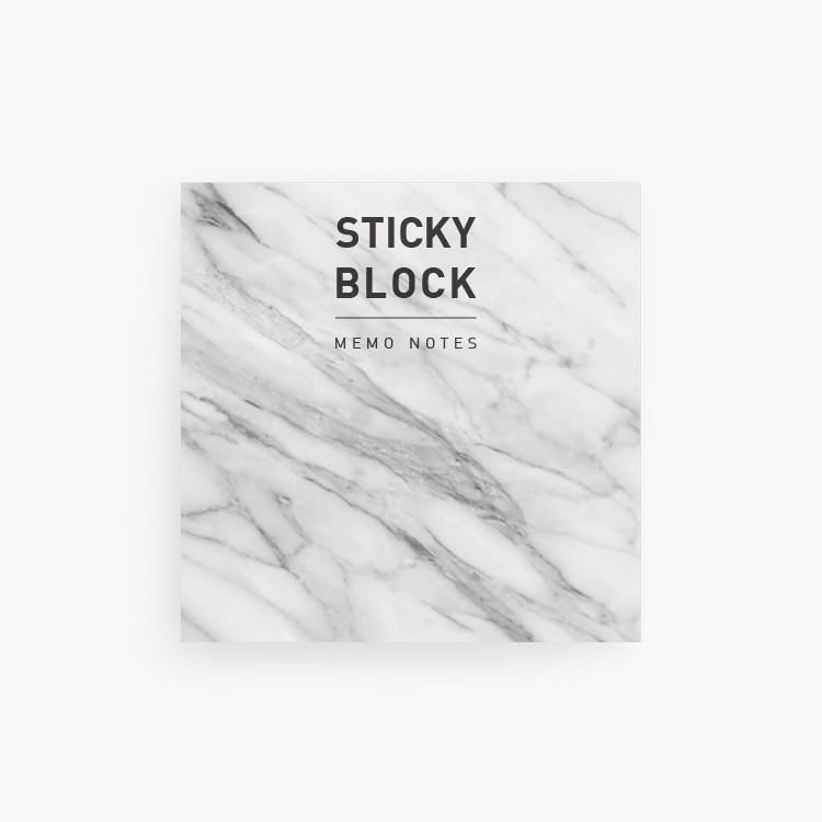 Marble pattern large sticky memo notes