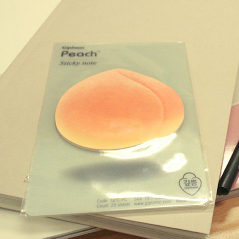 Peach sticky memo notes 20 sheets