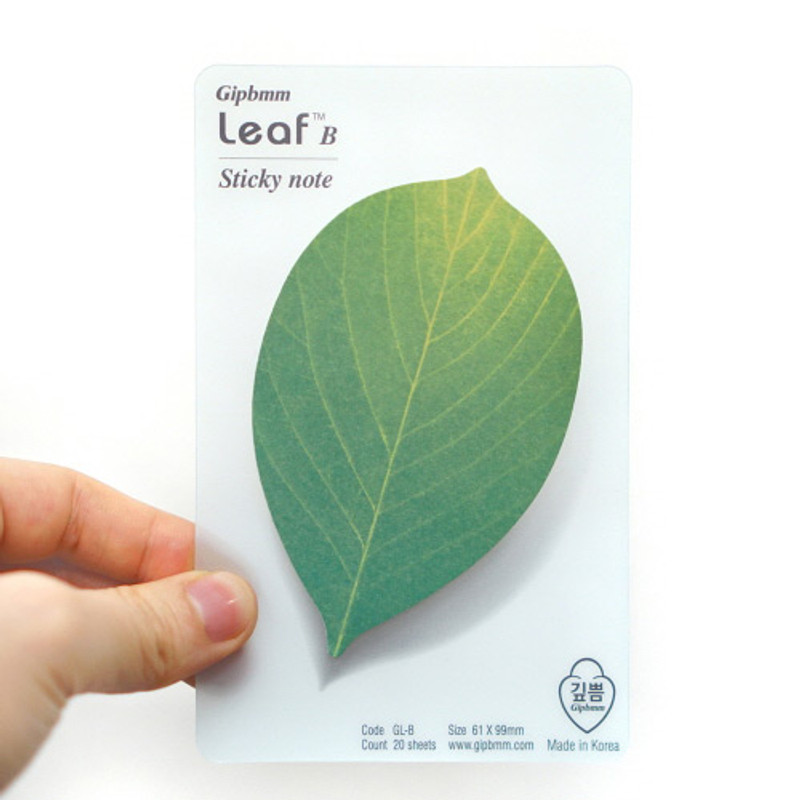Leaf sticky memo notes 20 sheets - B Leaf sticky memo notes 20 sheets - B