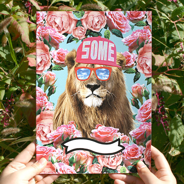 Lion - Fashionista animal lined notebook
