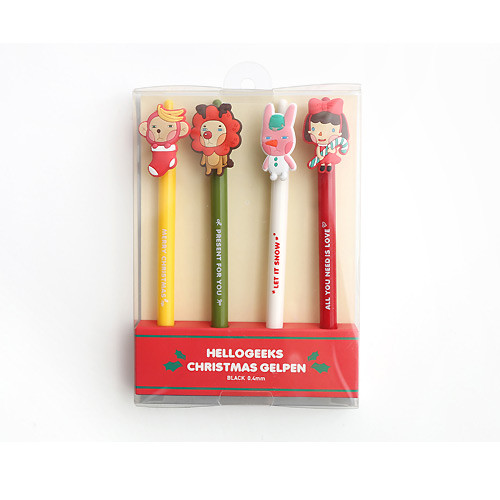 Package for Hellogeeks christmas black gel pen