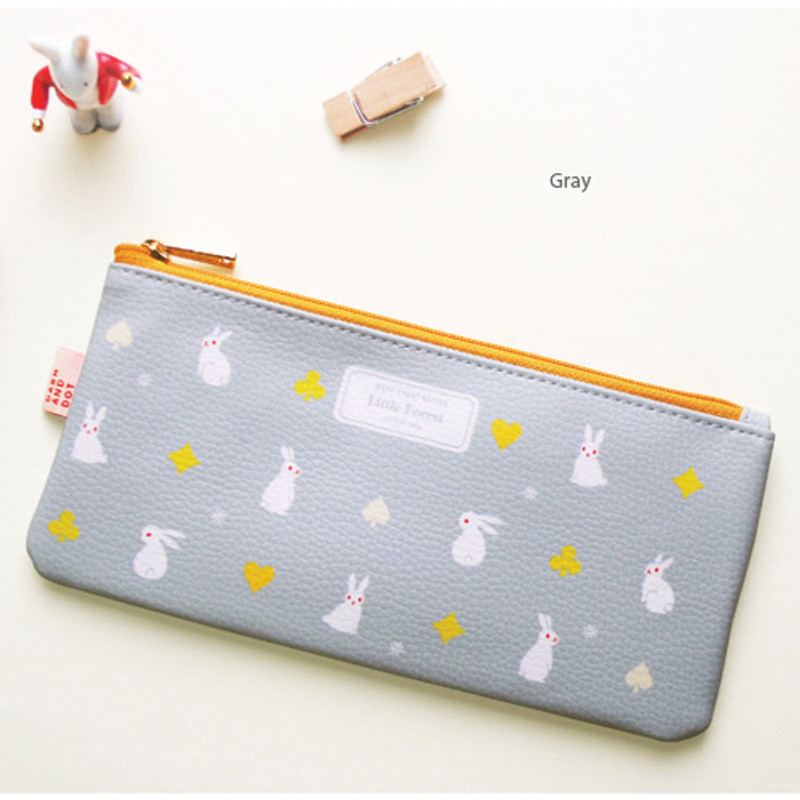 Gray - Little forest zipper pencil case Gray - Little forest zipper pencil case