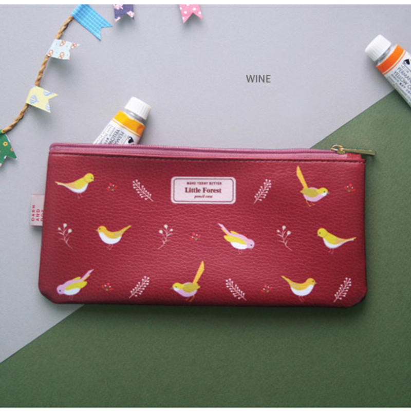Wine - Little forest zipper pencil case Wine - Little forest zipper pencil case