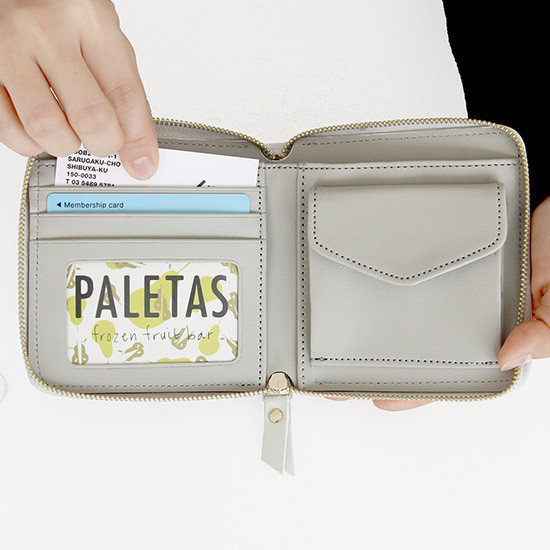 Ivory - Ghost pop zip around small wallet ver.2 