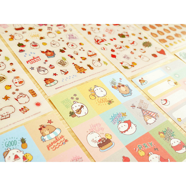 Molang cute deco sticker set ver.3