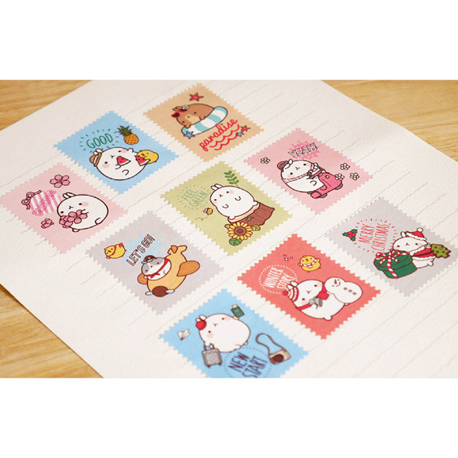 Stamp paper stickers