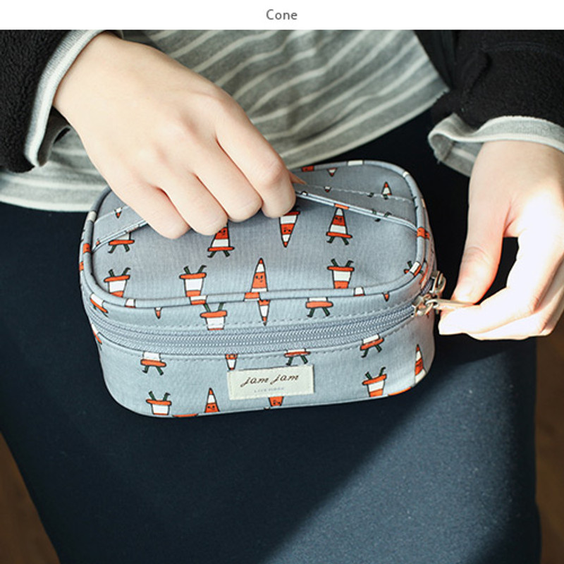 Cone - Jam Jam cute illustration make up cosmetic pouch 