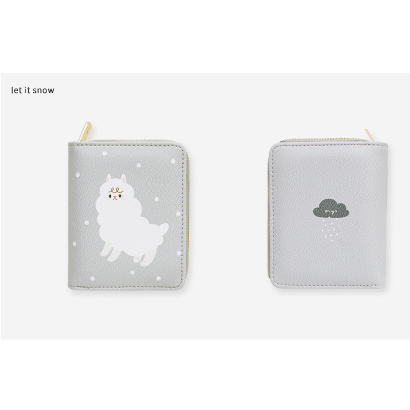 Let it snow - Piyo zip around small wallet