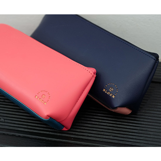 Rubber block zipper slider pencil case