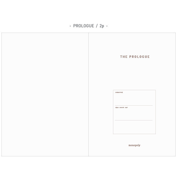 Prologue - The first edition hardcover notebook