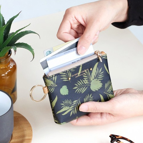 Pochette coin card zipper wallet