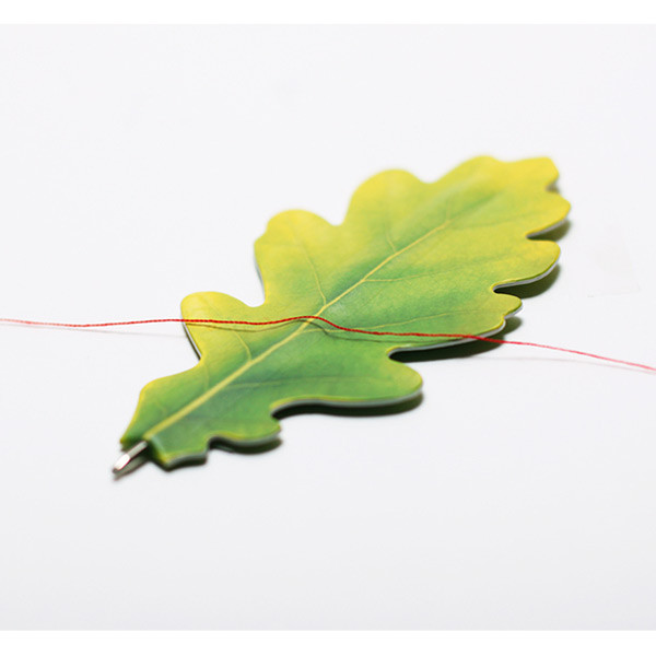 Acorn leaf bookmark black ballpoint pen