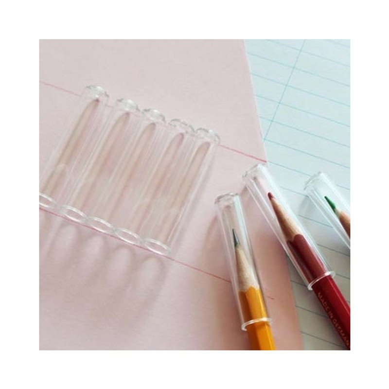 Clear pencil cap set