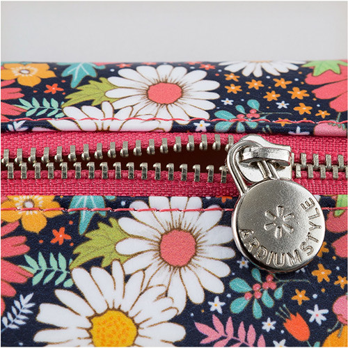 Detail of Flower pattern simple zipper pencil case