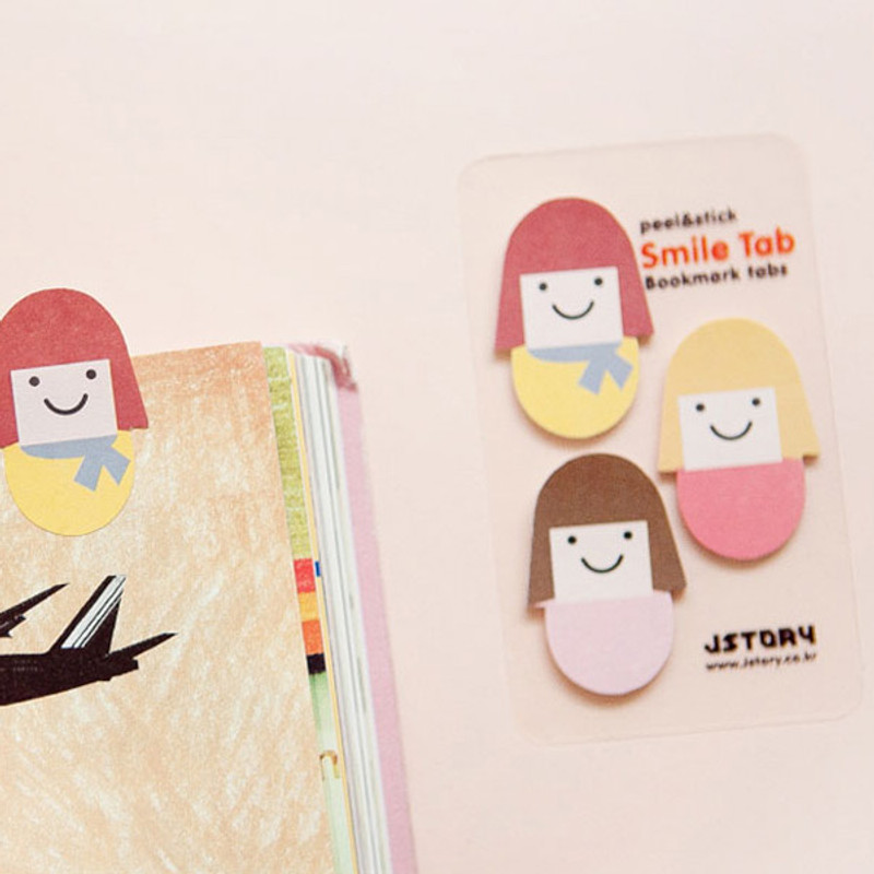 Smile sticky memo notes bookmark tabs