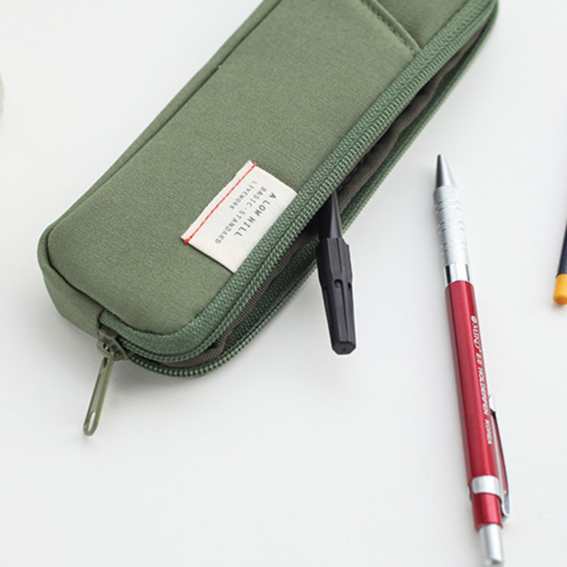 Light green - A low hill basic standard pocket pencil case