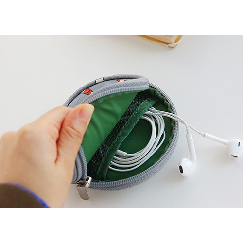 Jam Jam pattern circle zipper pouch