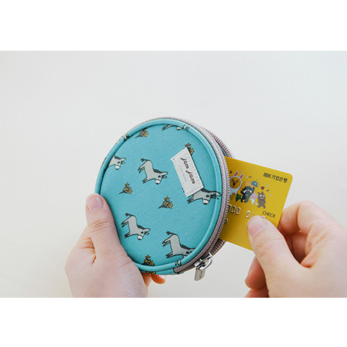 Jam Jam pattern circle zipper pouch