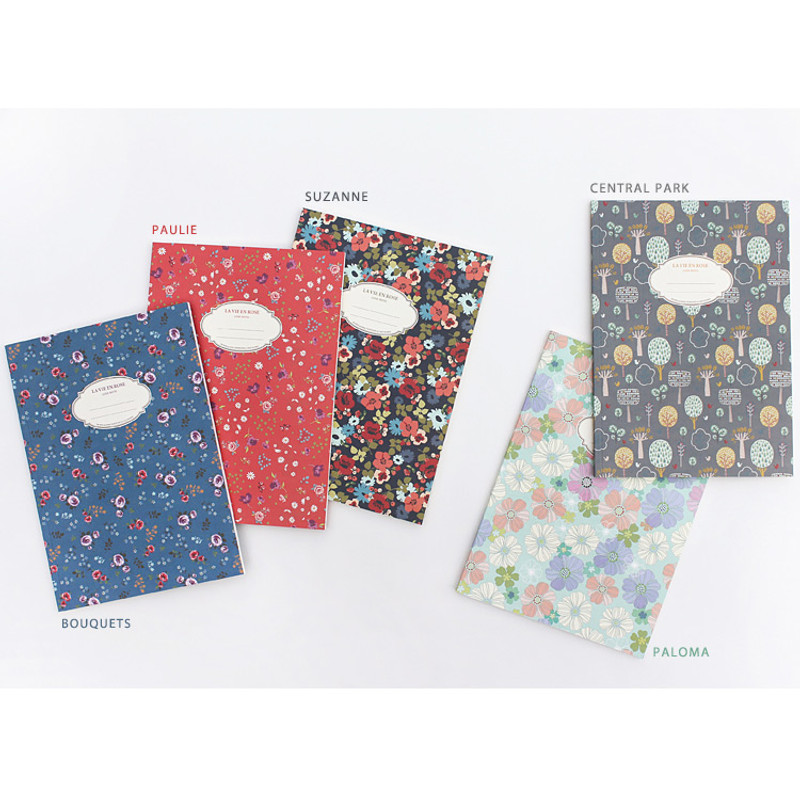 La vie en rose B5 size lined notebook