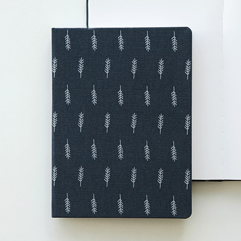 Feather - pattern fabric cover plain notebook  Feather - pattern fabric cover plain notebook
