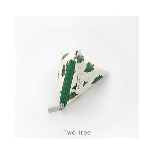 Two tree - Jam Jam pattern triangle zipper pouch