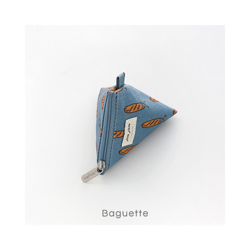 Baguette - Jam Jam pattern triangle zipper pouch