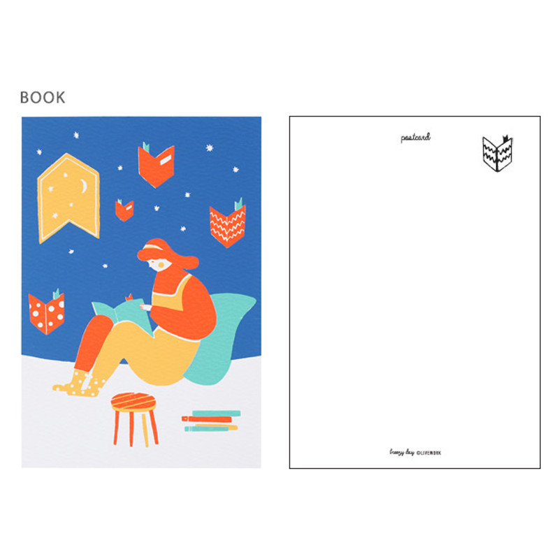 Book - Breezy day silk screen postcard Book - Breezy day silk screen postcard