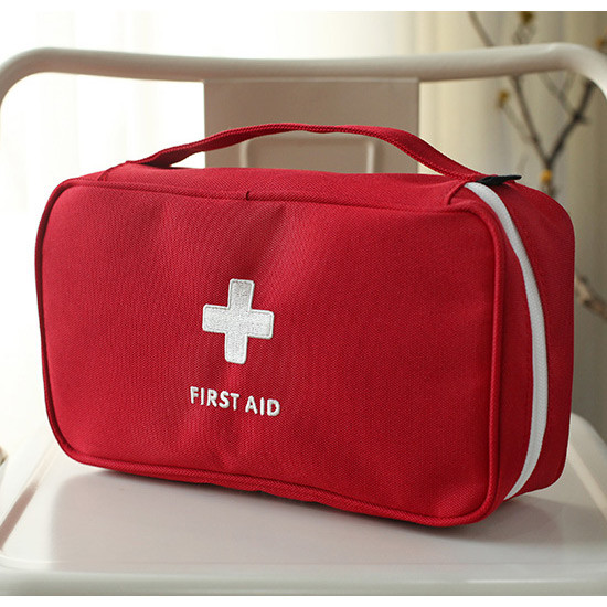 Red - Le around first aid zip around large pouch