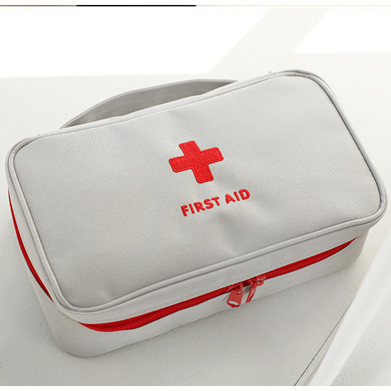 Gray - Le around first aid zip around large pouch